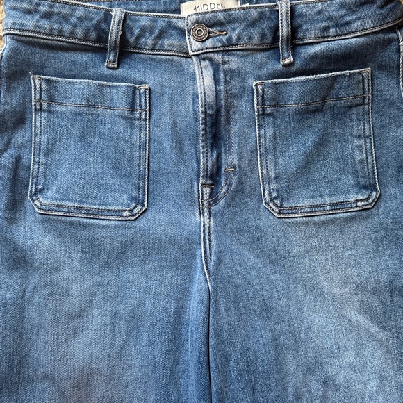 Hidden Jeans Nori Front Pocket Stretch Wide Leg- Medium Wash Size 29 - Picture 4 of 11
